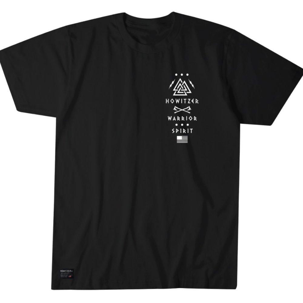 Howitzer Style Men's T-Shirt VALHALLA WARRIOR Military Grunt MFG Black S-4XL - Picture 2 of 13
